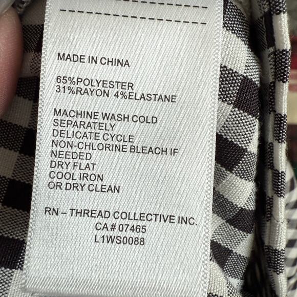 Women's Laundry by Shelli Segal Black and White GIngham Mini Skirt Size Medium - Picture 5 of 8